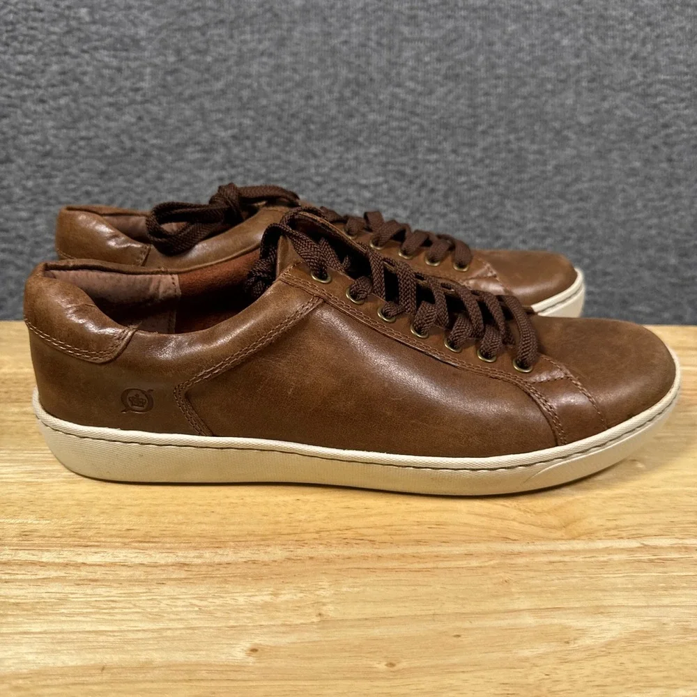 Born Sur Sneakers Womens 10 M Brown Leather Low Top Lace Up Casual Shoes